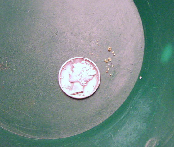 Shane Mason found this gold while prospecting at the June 2010 Halliburton Outing on the Llano River