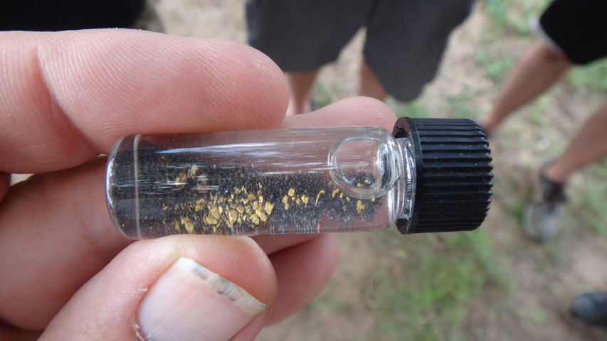 Gold found at the mouth of the Rio Grande in South Texas by Ruben and Bertie Caballero, Sr.